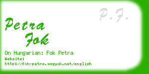 petra fok business card